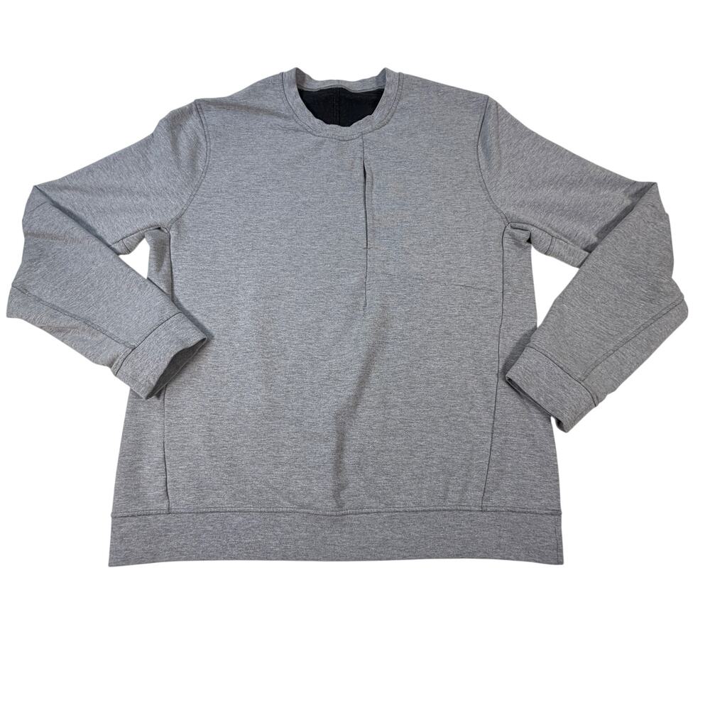 Lululemon City Sweat Crew Pullover Stretch French Terry LM3ATJS Gray Men’s Sz XL
